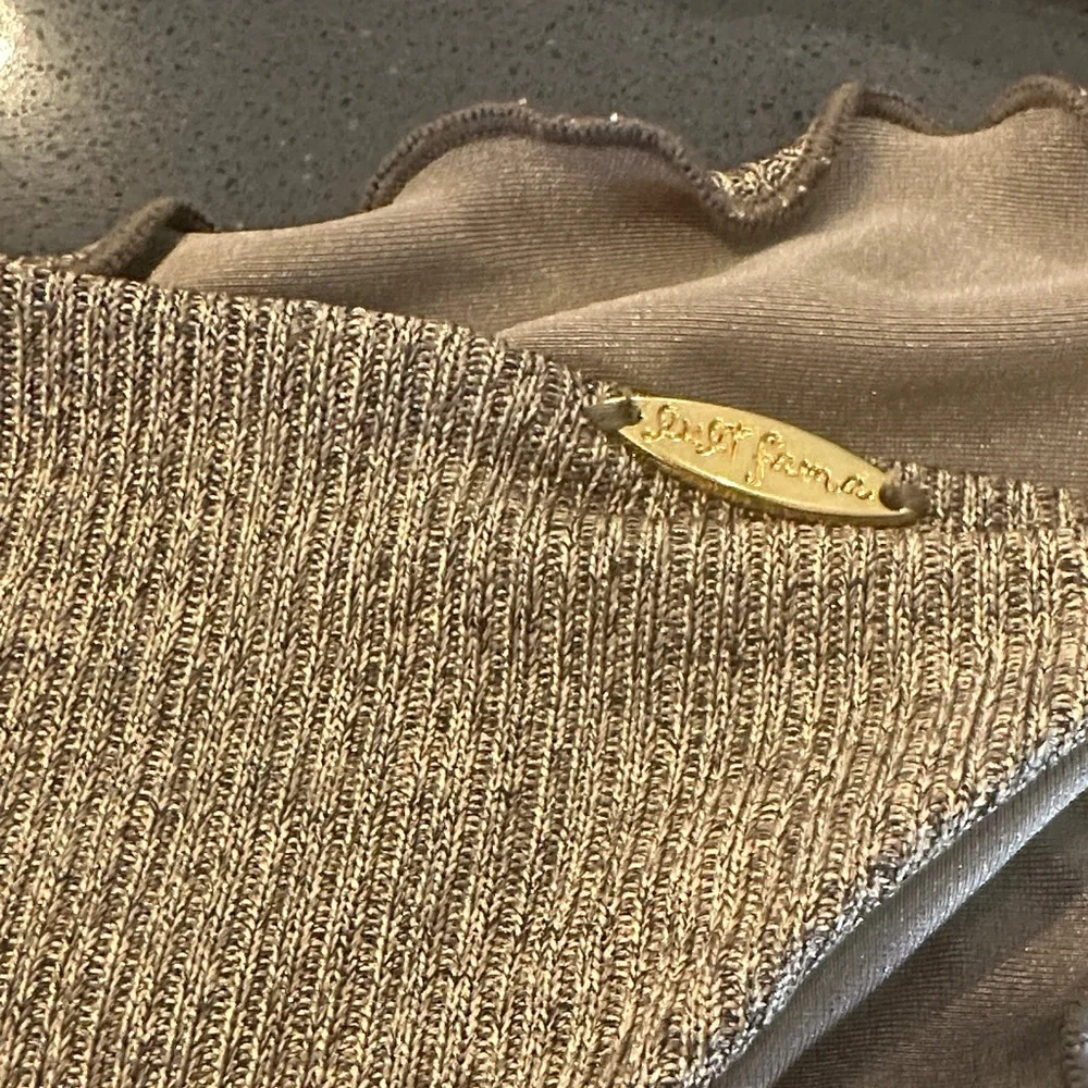 Luli fama bronze Metallic  Triangle Bikini Set - Picture 3 of 12